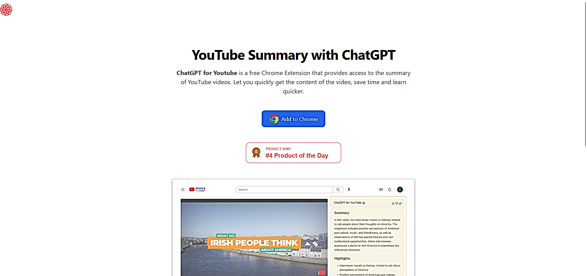 ChatGPT for YouTube featured